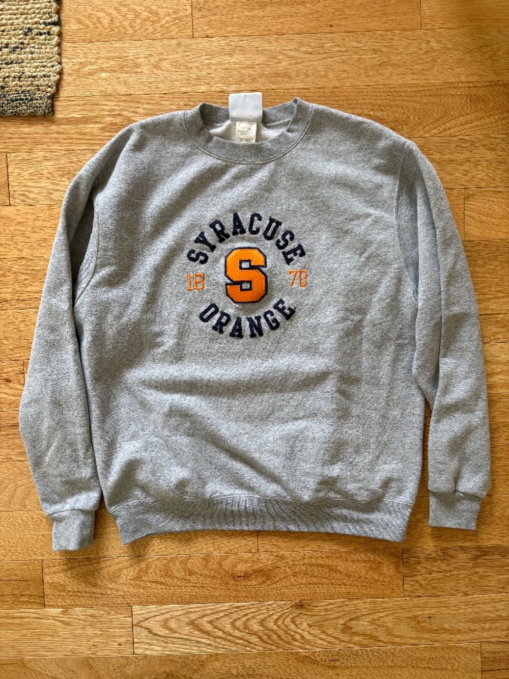 Syracuse grey crew neck Champion sweatshirt size L
